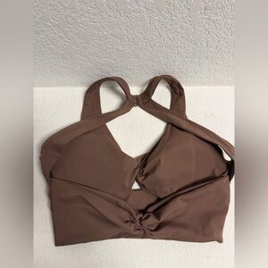 Brown Women's open back Halter Top M 34/36 C/D